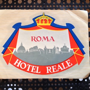 Vintage Roma Hotel Reale Decal