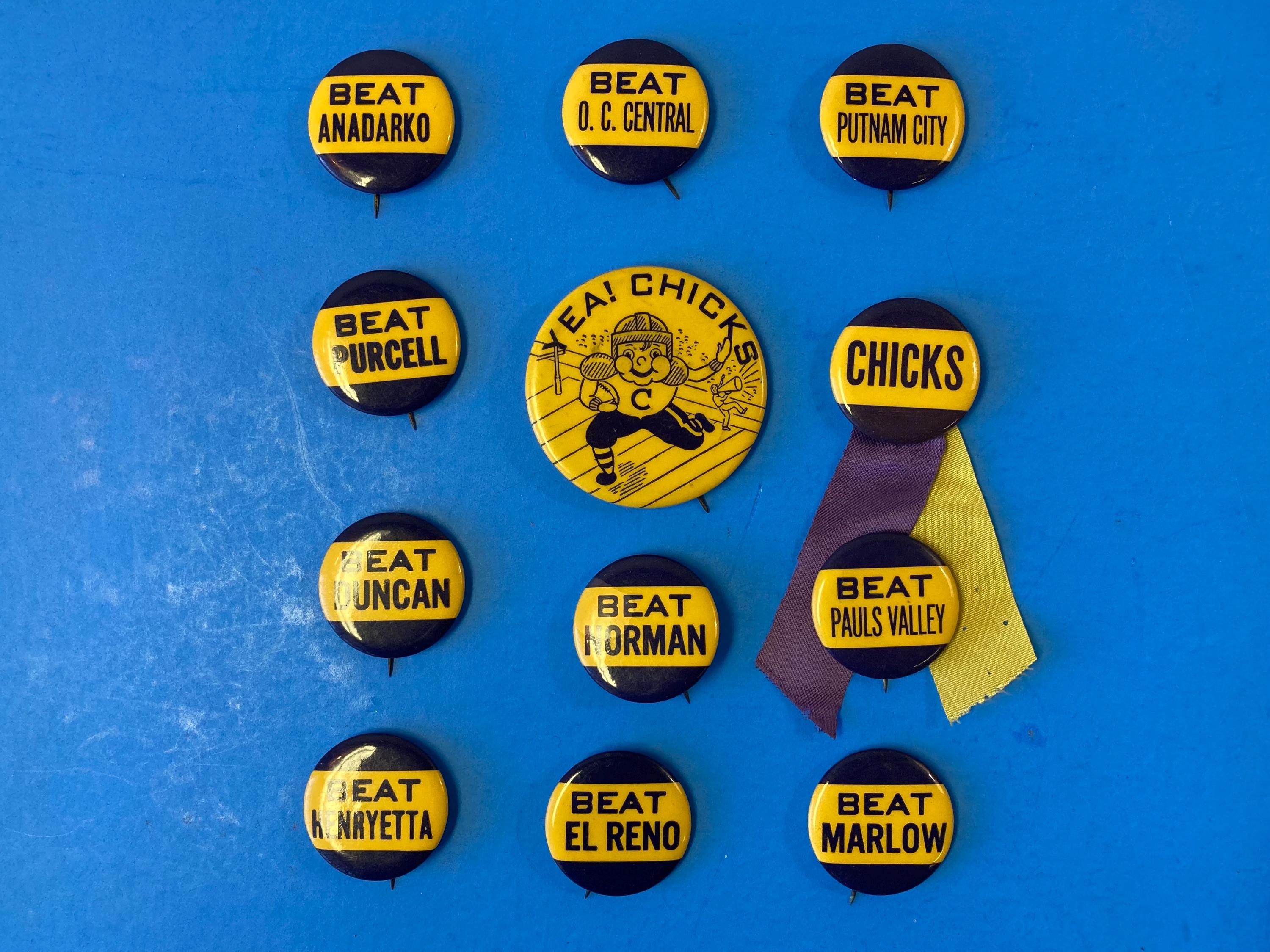 12 Vintage Chickasha Chicks High School Pins Buttons - Etsy