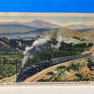 Carte postale du col de Cajon ascendant de Santa Fe