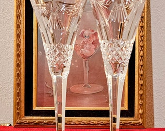 Waterford Crystal Millenium Peace Toasting Flutes New Years Eve Champagne Glasses