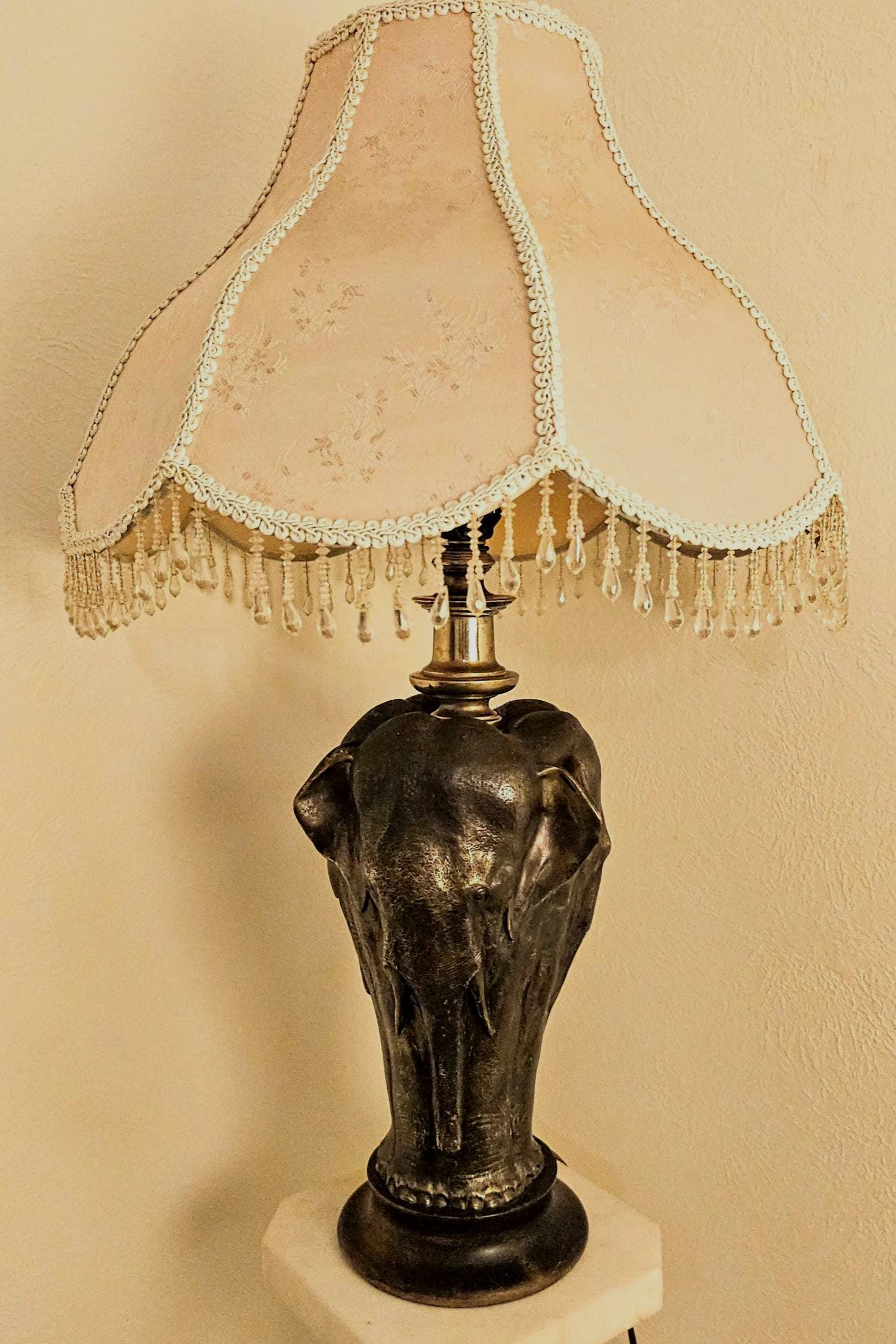 Tyndale for Frederic Cooper Brass Elephant Trio Table Lamp