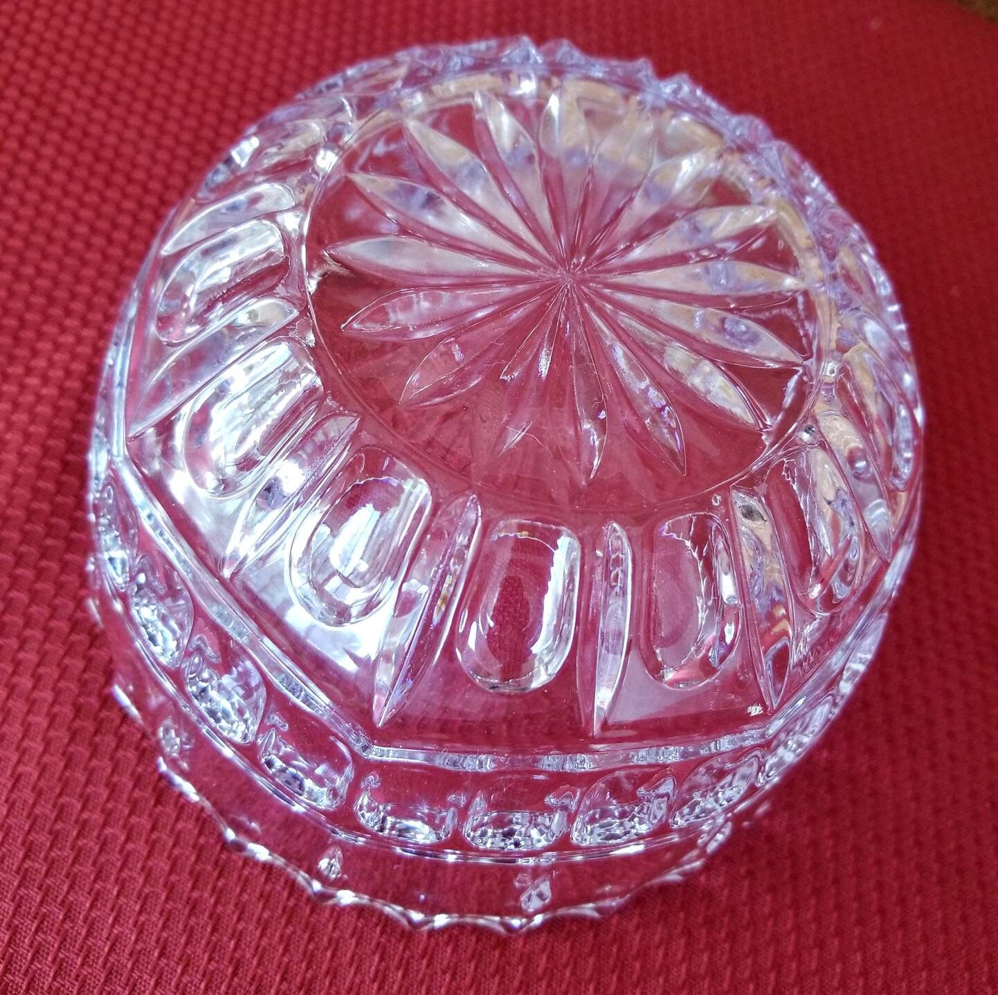 Vintage Cut Crystal Candy Dish with Lid Etsy
