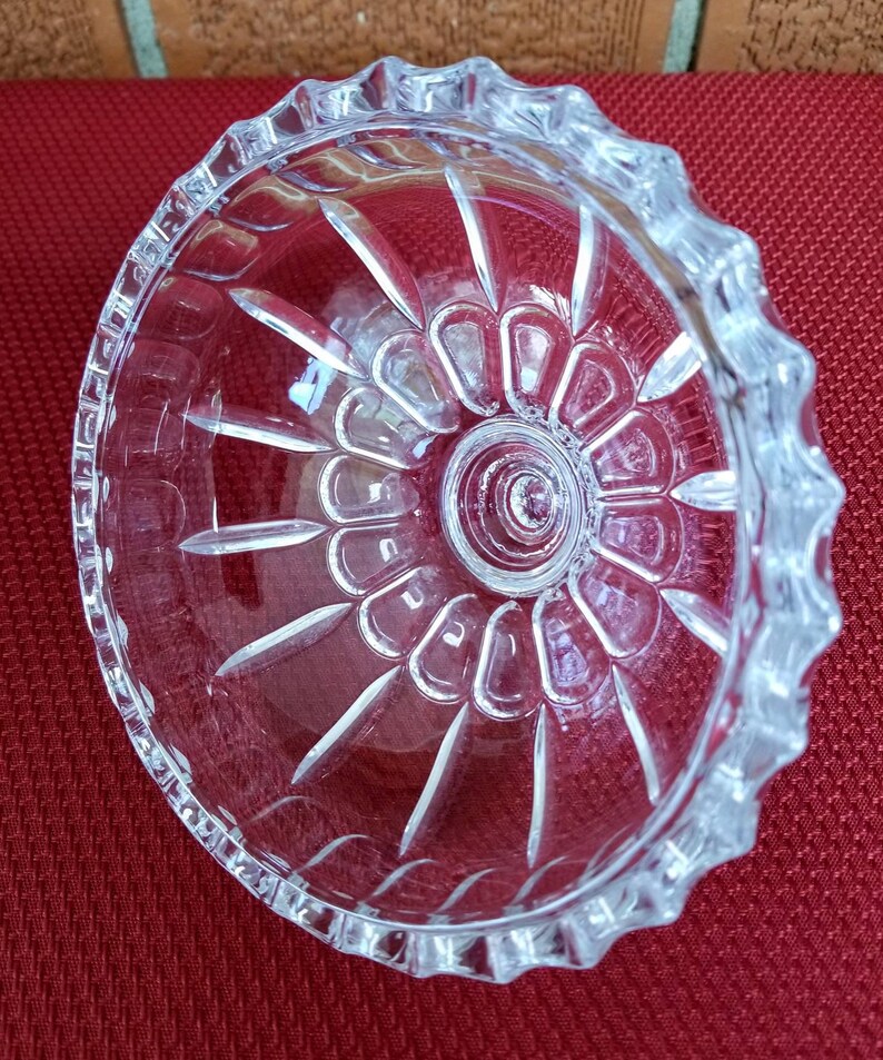 Vintage Cut Crystal Candy Dish With Lid Etsy