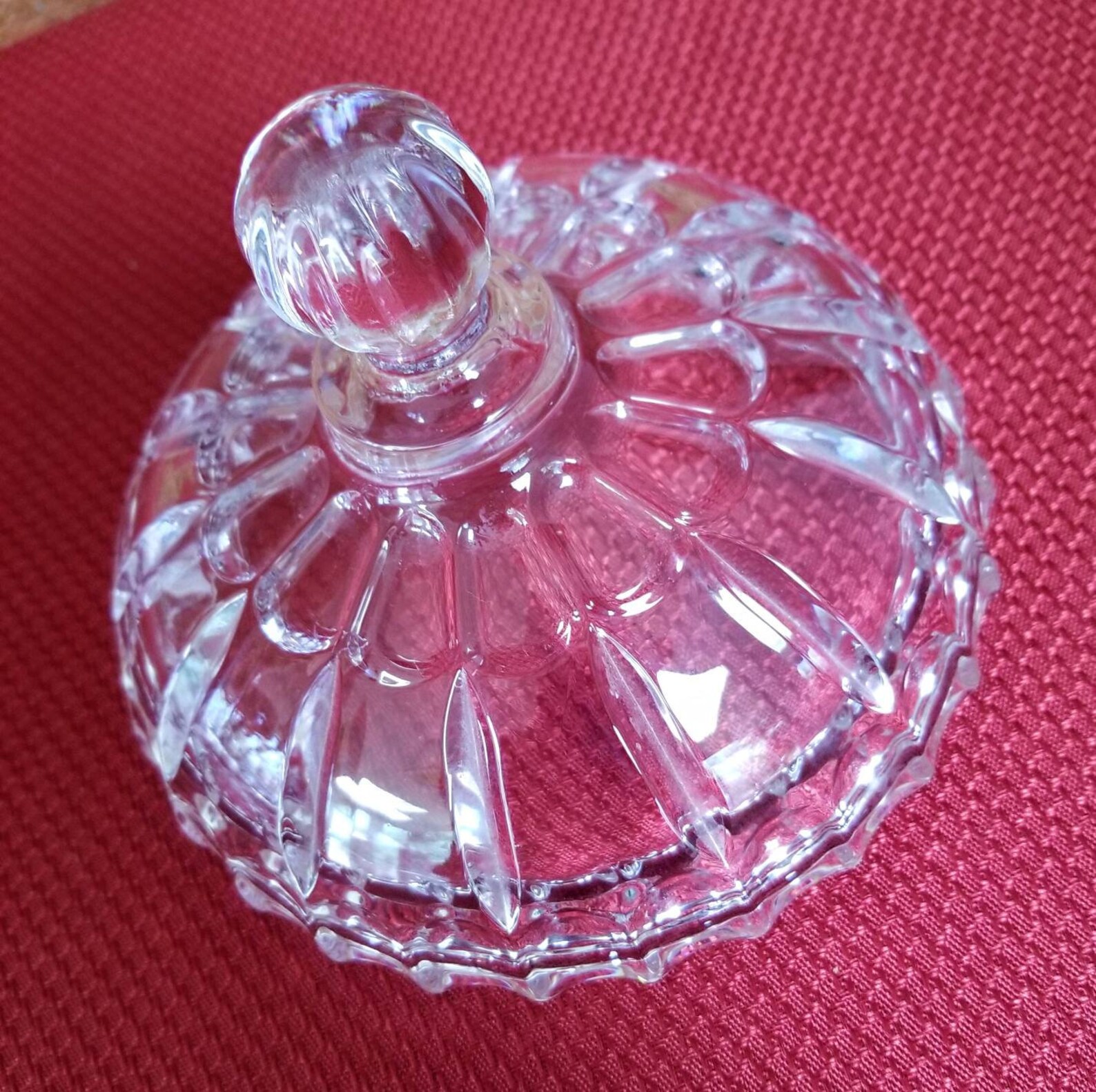 Vintage Cut Crystal Candy Dish With Lid Etsy