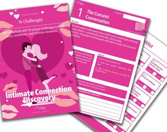 Intimate Connection Discovery: Couple's Playbook with 14 Sensual Challenges (Printable)