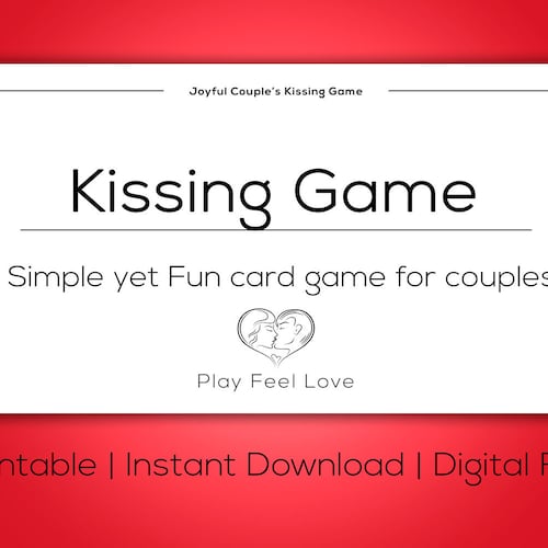 Printable Kissing Game for Couples Valentines Gift for Him Etsy