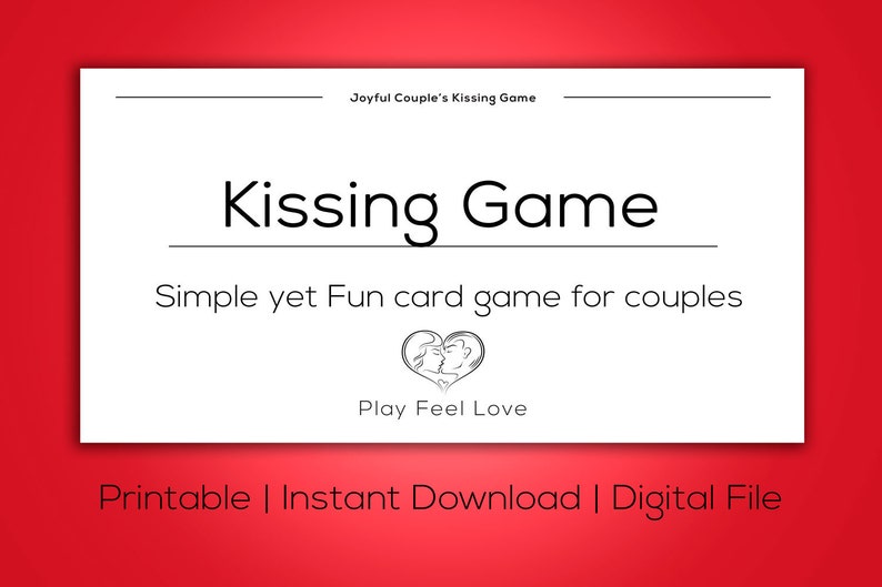 Printable Kissing Game for Couples Valentines Gift for Him Etsy