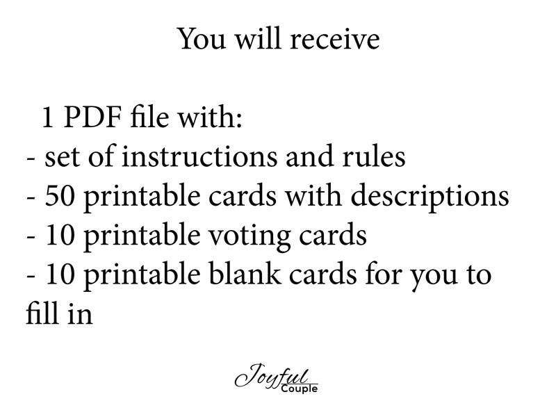 Printable Naughty Charades, Gift for Couples, Stocking Stuffer for ...