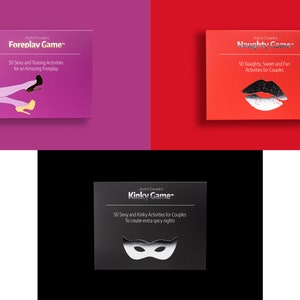 1 Jahr Jubiläum Geschenk - Sexy Valentinstag Geschenk Bundle mit 3 Frechen Erwachsenen Kartenspielen für Paare, Vorspiel, Frechen & Kinky Spaß