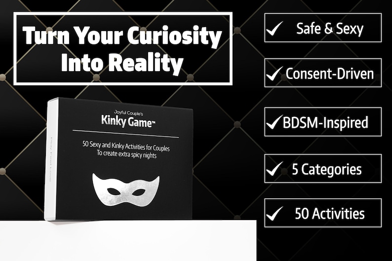 joyful couple's kinky game with benefis and reasons to play, sexy card game for couples
