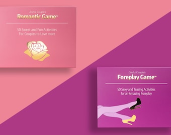 Couples Card Game Bundle, Romantic & Foreplay, Anniversary Gift for Couples - Him and Her