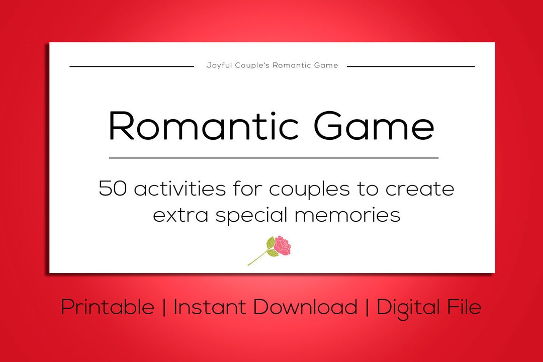 Romantic Couples Game: 50 Date Ideas, Love Coupons (printable) - Etsy