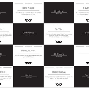 Card examples of Joyful Couple's Kinky Game - a spicy and sexy relationship game for couples