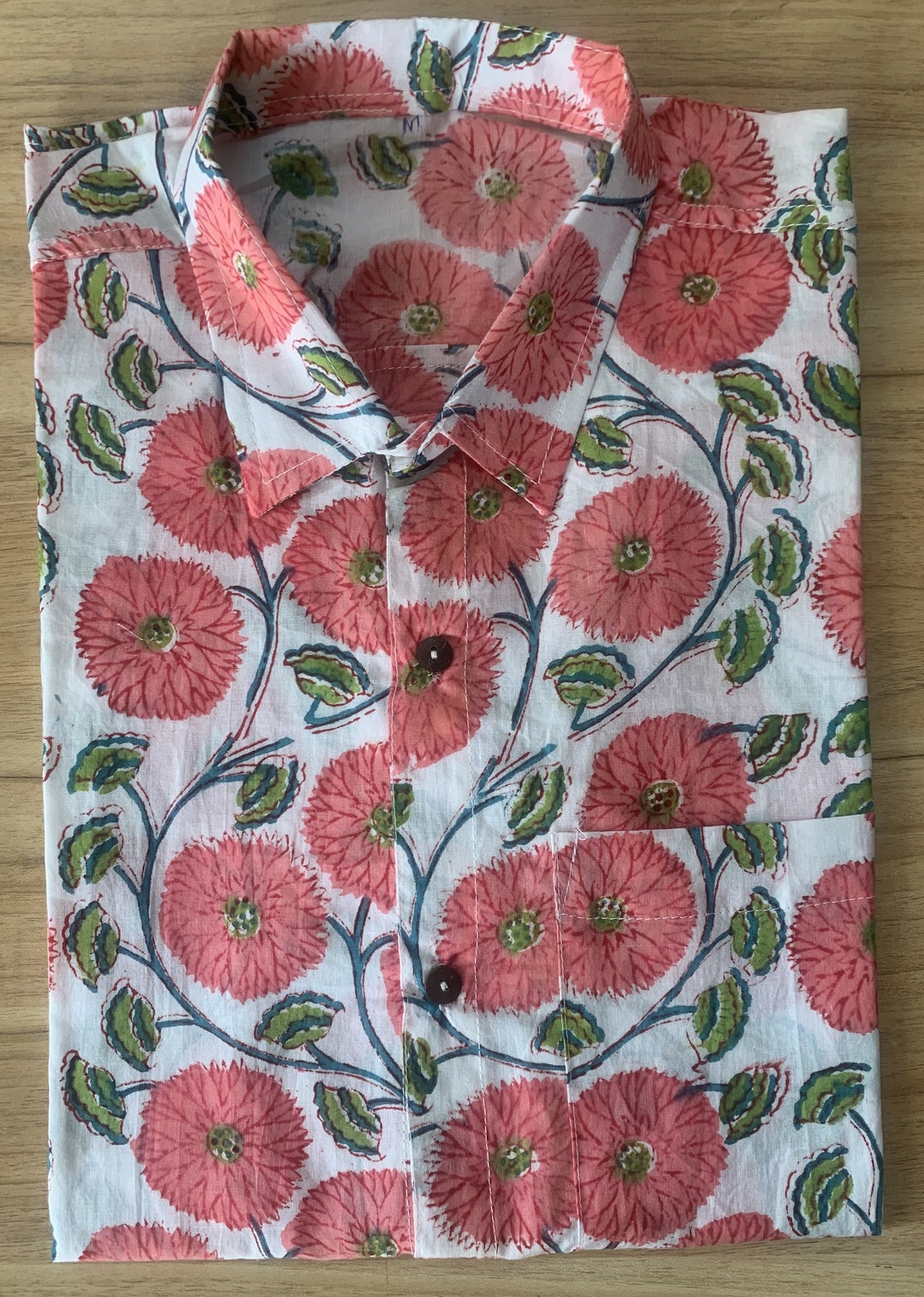 Block Print Cotton Shirts Mens / Women Summer Shirt Hand Etsy