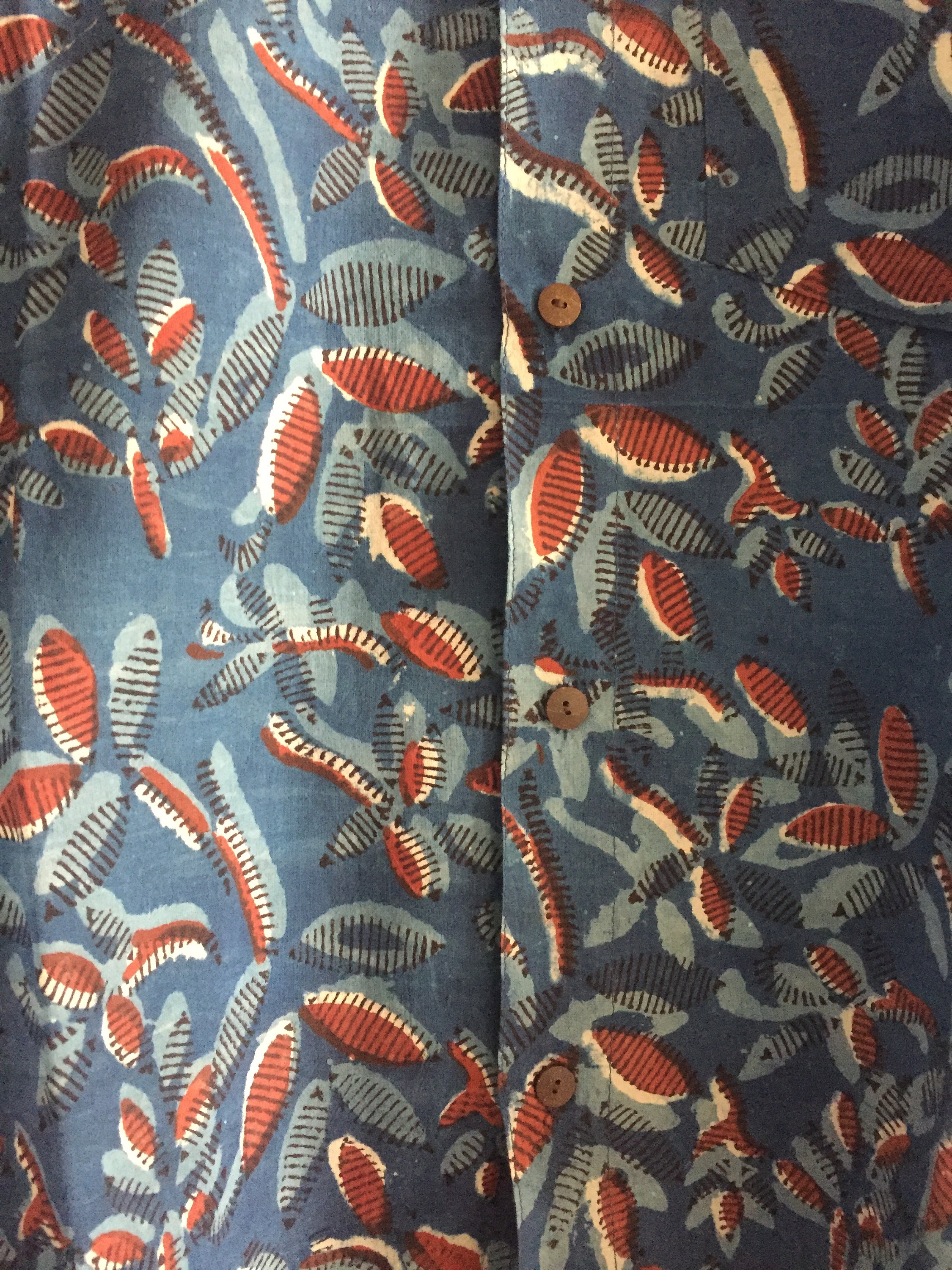 Indigo Block Print Shirts Mens Summer Shirt Hand Block Etsy