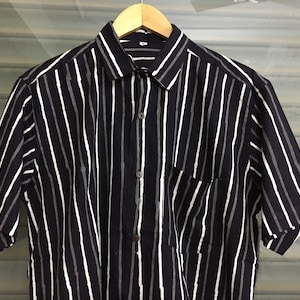 Hand Block Printed Cotton Shirt: Mens Summer Short Sleeve Shirt
