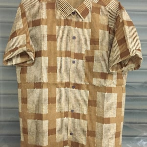 Mens Hand Block Printed Cotton Shirt: Indian Summer Style