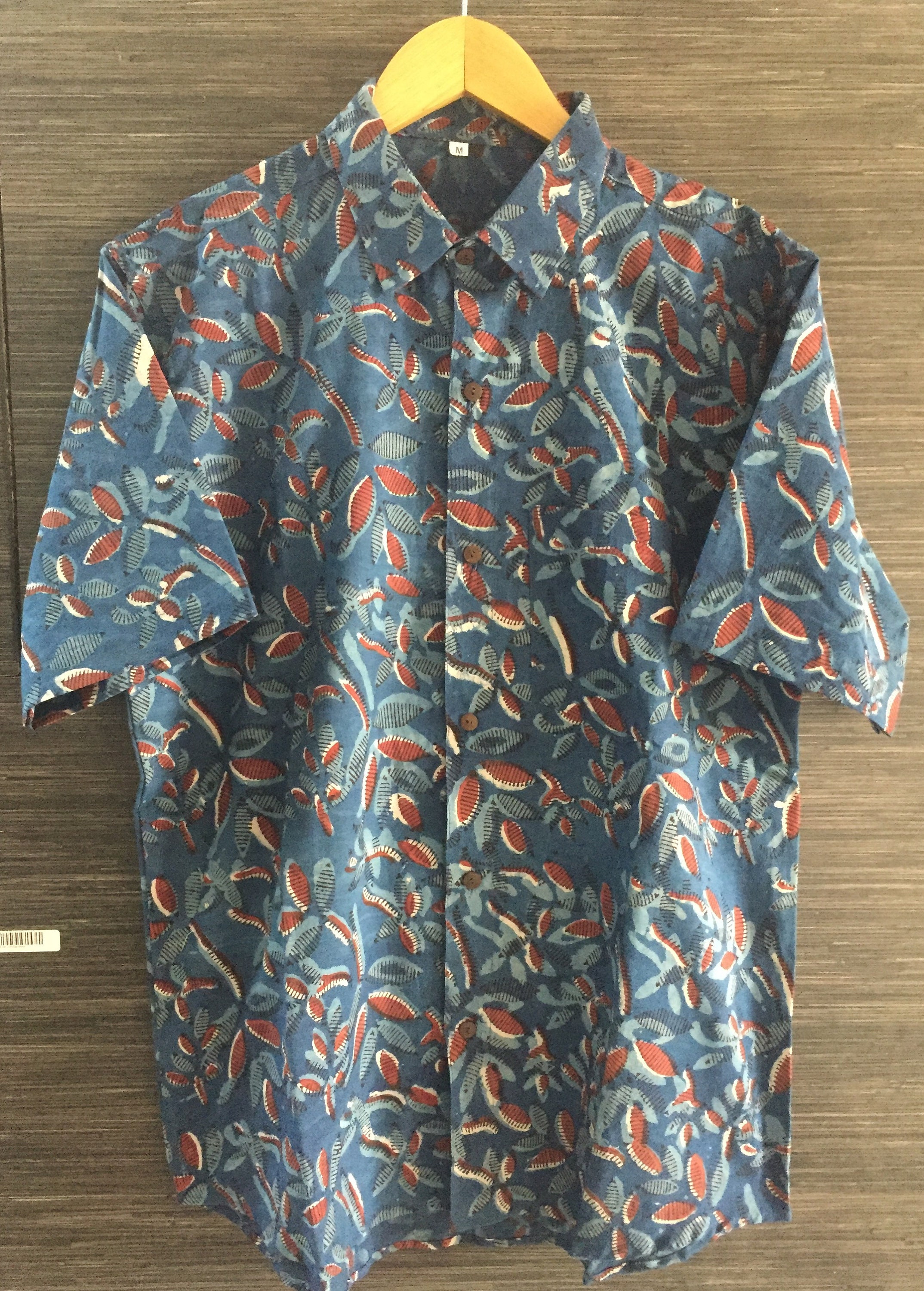 Indigo Block Print Shirts Mens Summer Shirt Hand Block Etsy