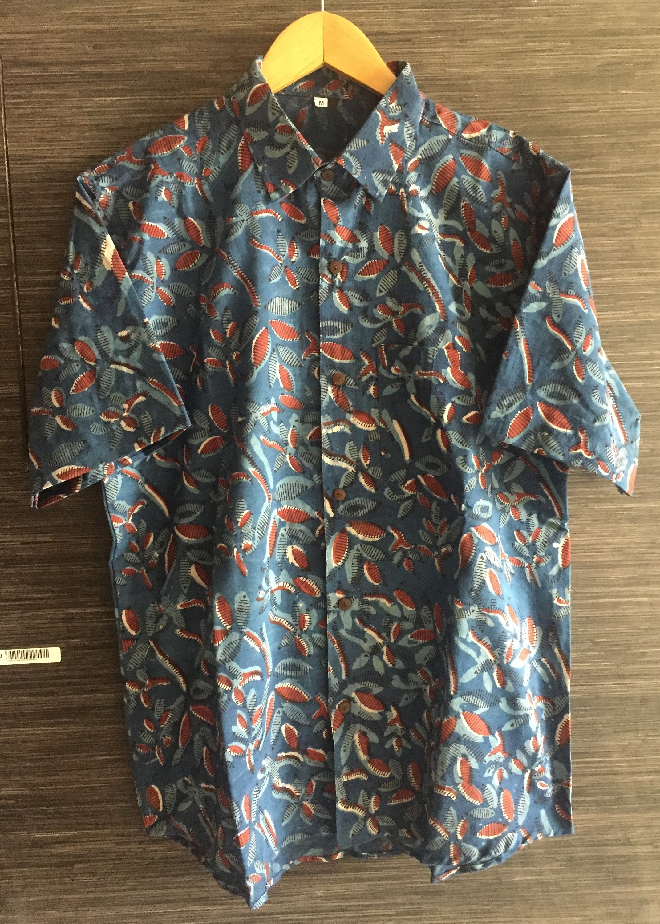 Indigo Block Print Shirts Mens Summer Shirt Hand Block Etsy