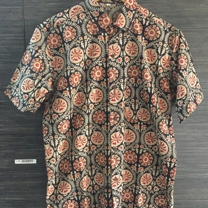 Block Print Cotton Shirts , Mens Summer Shirt , Hand Block Printed Shirt ,Cottan Printed Shirt , Short Sleeves Shirt , Block Print Shirts