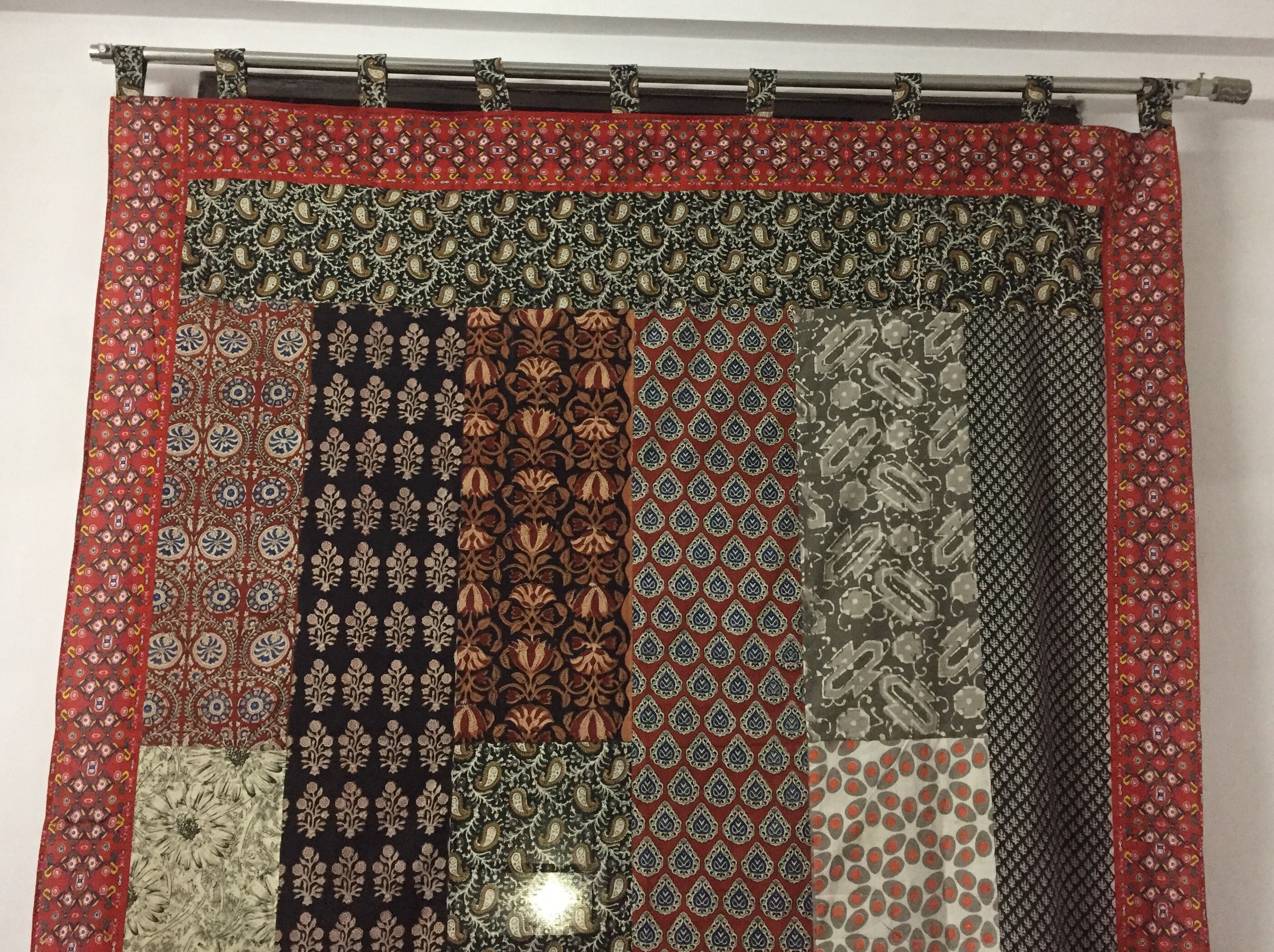 Handmade Curtains Curtains Patchwork Kalamkari Kitchen Etsy