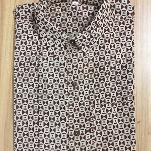 Mens Summer Cotton Shirt , Indian Hand Block Printed Shirt ,Cottan Printed Shirt , Short Sleeves Shirt , Block Print Shirt