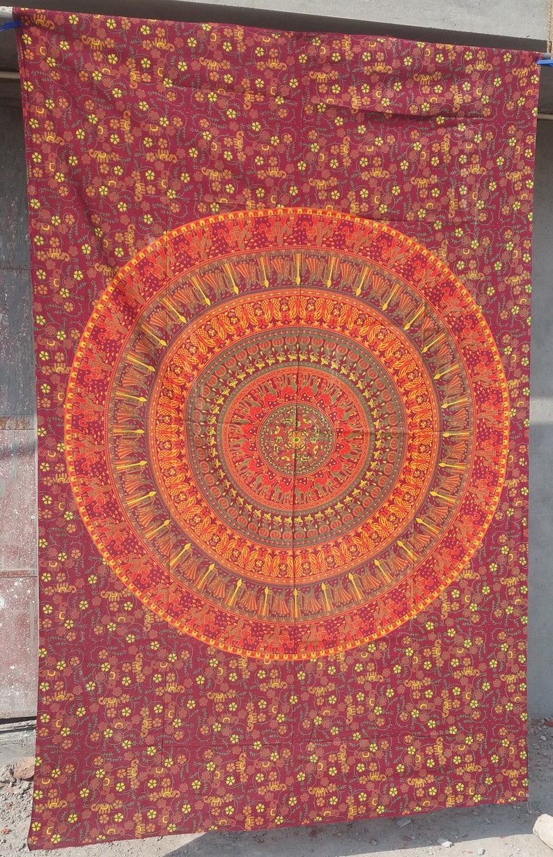 Mandala Wandteppich Hippie-Dekor Wandbehang Boho Dekor | Etsy