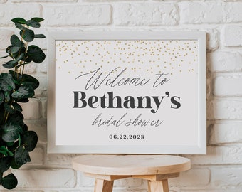 Personalized Bridal Shower Welcome Sign Printable, Custom Bridal Shower Digital Welcome Print, Printable Welcome To Bridal Sign, 11x14 Size