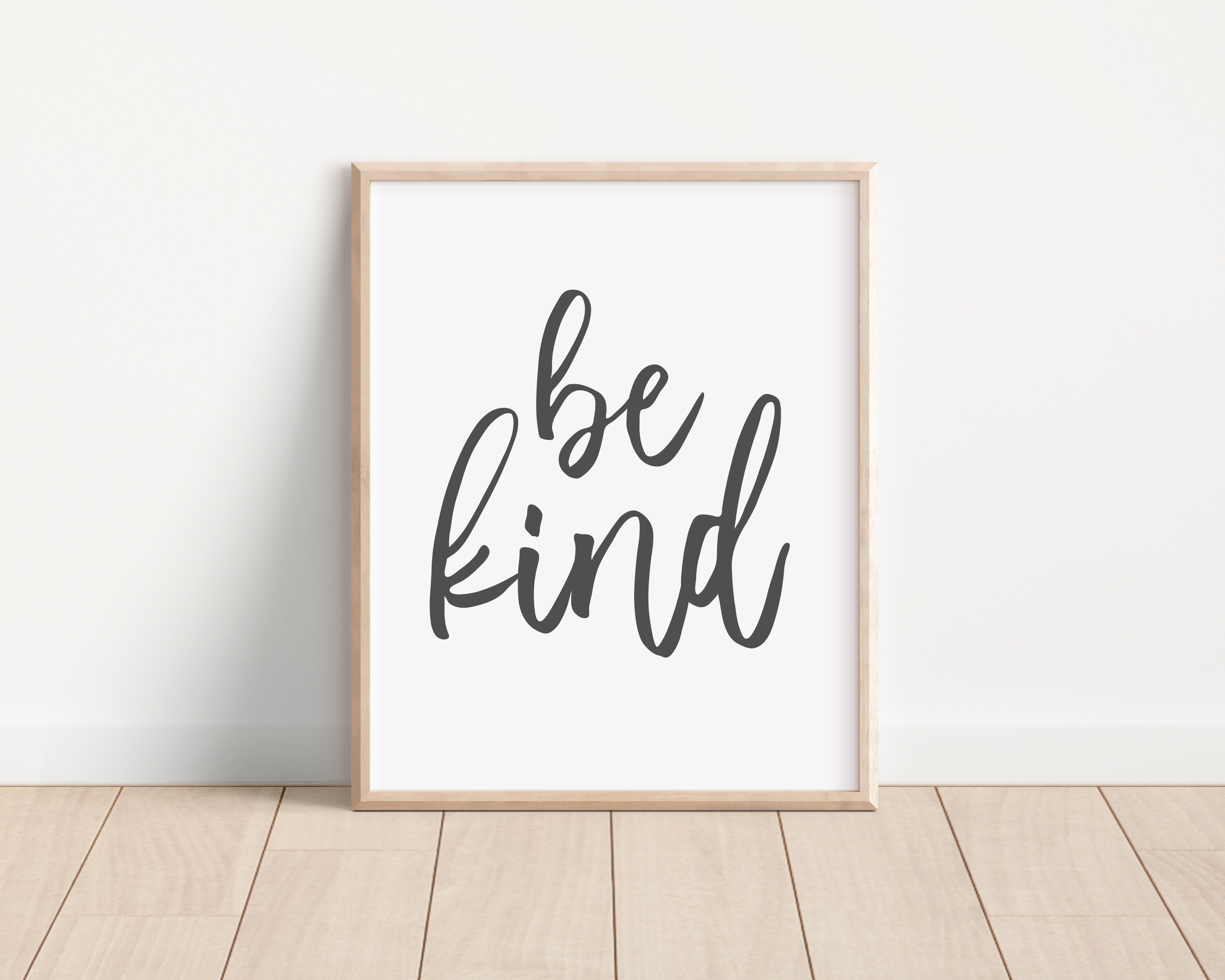 Be Kind Printable Wall Art Be Kind Print Quote Printable Etsy