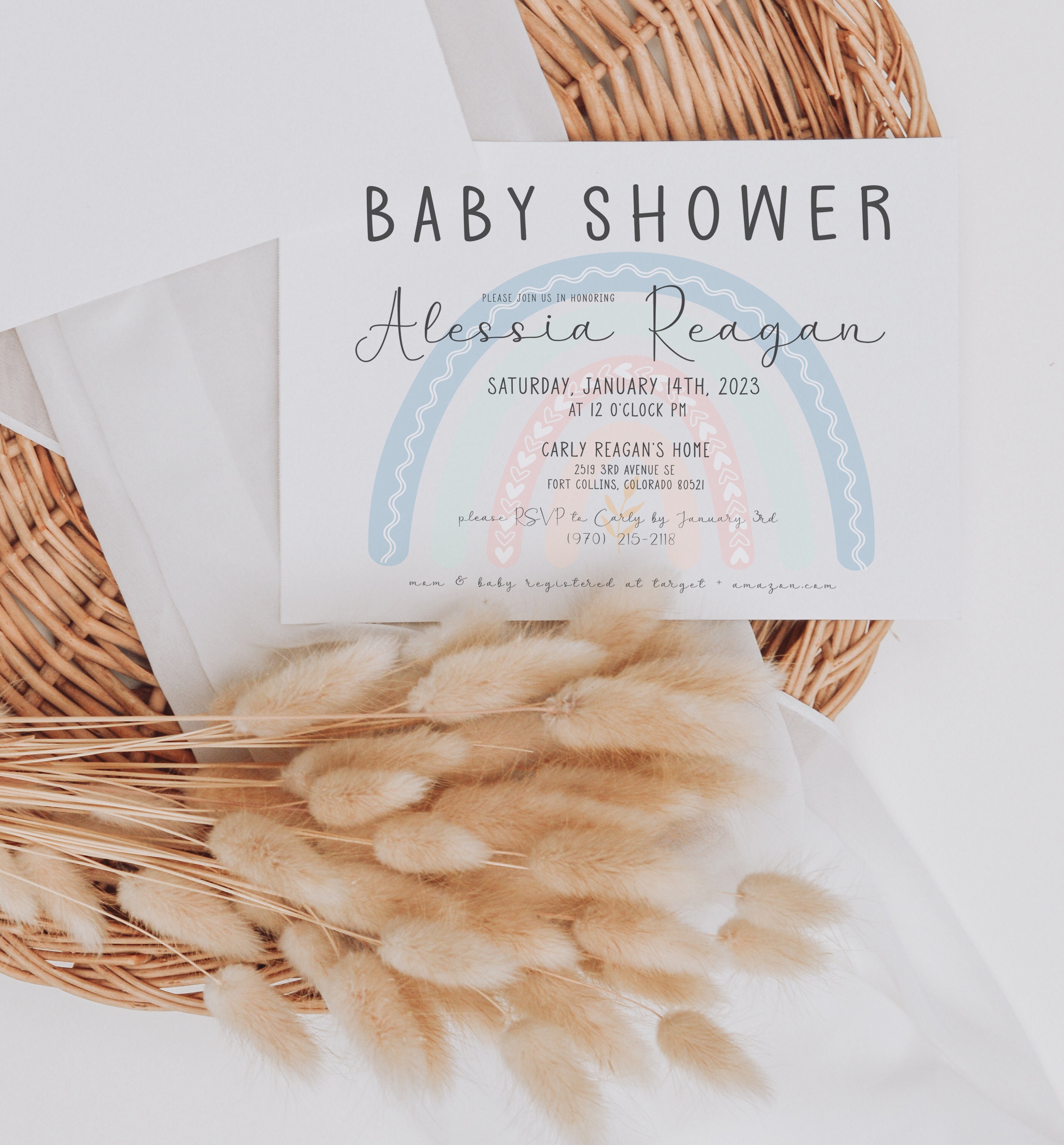 Custom Baby Shower Printable Invitation, Personalized Baby Shower ...