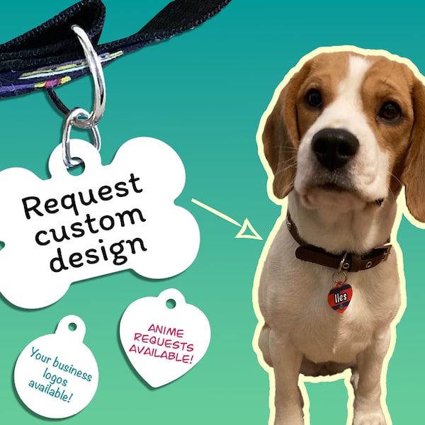 Custom Pet Tag, Personalised Pet Tag, dog tag, Custom dog tag, Dog Tag, Unique Tag, Personalised Pet Tag, Anime Pet Tag, Design your own Tag