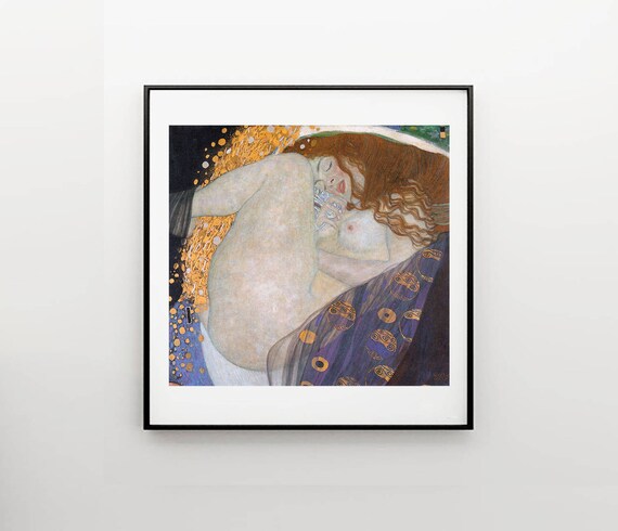 Gustav Klimt The Kiss detail Symbolist Abstract Romance Woman Print Poster 12x12