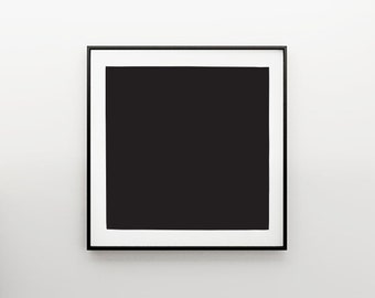 Malevich Black Square Print Minimal Style Black and White Geometric Poster