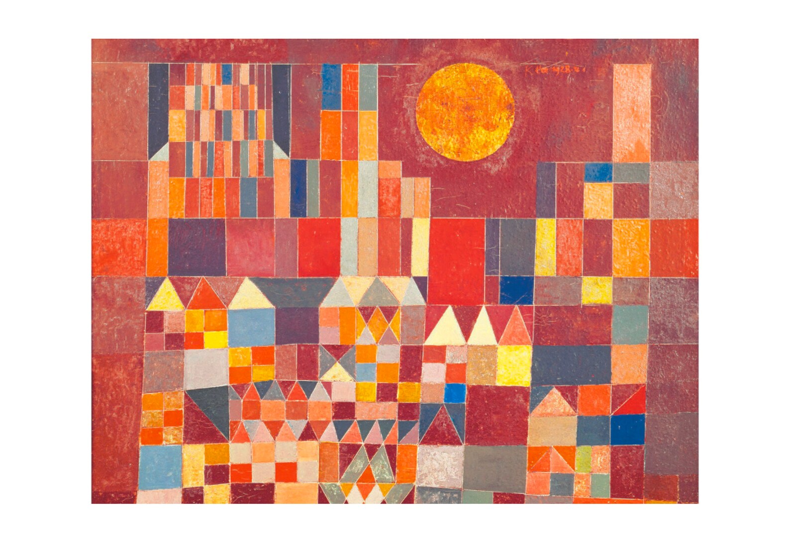 Burg Und Sonne Paul Klee Paul Klee Burg un Sonne Moderne kunst Landschap kunst print - Etsy