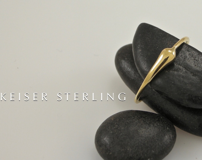 18KT Solid Gold Stacking Snake Ring | Ouroboros 18K Band | Keiser Sterling Jewelry | 750 Modern Snake Ring | Gold Band | Delicate Gold Ring