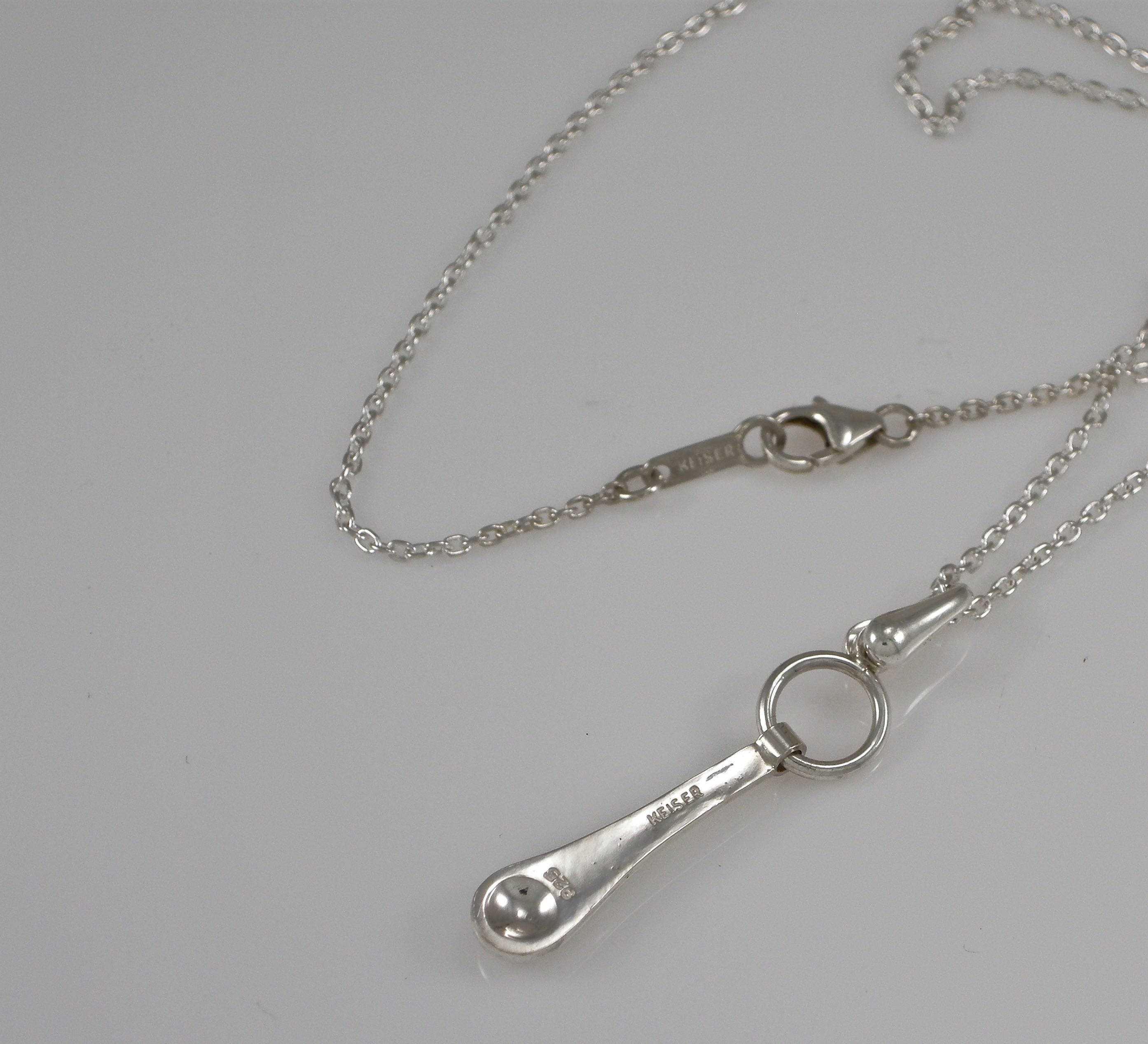 Sterling Dangle Teardrop Pendant Silver Droplet Pendant 925 Ring