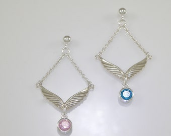 Pendientes colgantes de plata de ley con circonitas cúbicas / Pendientes de plata con circonitas cúbicas de 6 mm / Pendientes Art Déco / Joyería Keiser de plata de ley / Pendientes con circonitas cúbicas