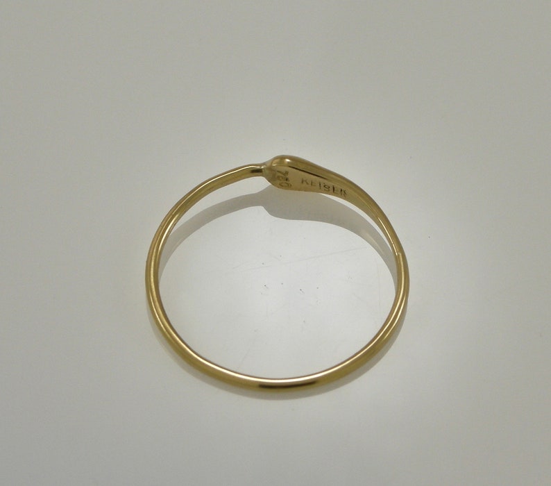 18KT Solid Gold Stacking Snake Ring Ouroboros 18K Band - Etsy