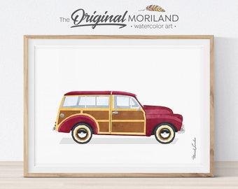 Ford Woody Woodie Car w Surfboard Beach Tin Sign Retro Wall Decor USA Gift 16/"