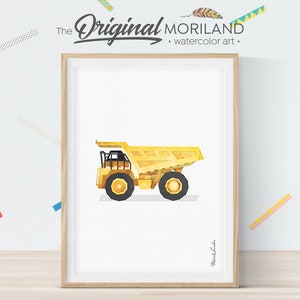 Dump Truck Print, Dump Truck Decor, Vertical Construction Vehicle Print, Big Boy Room Art, Transportation Toddler Wall Art, Dumper Birthday