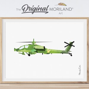Army Helicopter Print, Attack Helicopter, Helicopter Decor, Big Boys Wall Art, Helicopter Wall Art, Printable Art