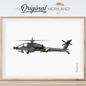 Army Helicopter Print, Attack Helicopter, Printable Helicopter Decor, Big Boy Wall Art, Helicopter Wall Art, Aircraft Bedroom, Printable Art
