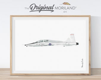 Jet Trainer, Airplane Print, Aircraft Decor, Plane Nursery Wall Art, Kid Wall Art, Printable, Boy Print
