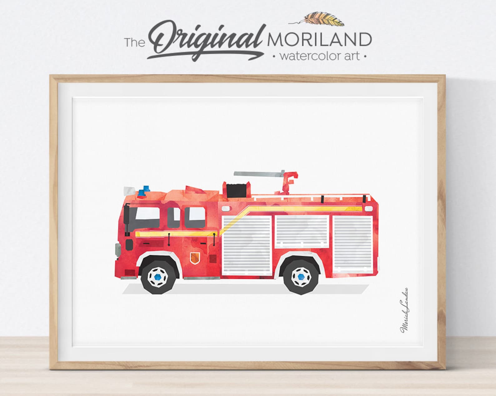 Firetruck Print Fire Truck Printable Fire Truck Decor - Etsy