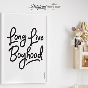 Long Live Boyhood Printable Sign, Nursery Wall Decor, Boys Room Decor, Playroom Sign, Quote Print