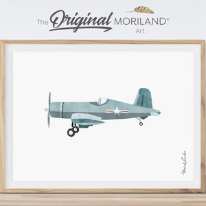 Pale Blue Light Aircraft Print, Aircraft Print, Airplane Decor, Aviation Decor, Airplane Art, Boy Bedroom Art, Printable Plane | MORILAND®
