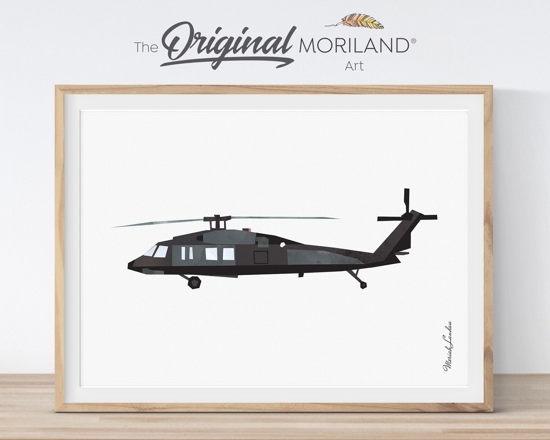 Black Helicopter Art Print, Military Transport (digital Download) - Etsy, image size:1080x864