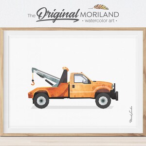 Tow Truck Print, Tow Truck Printable, Tow Truck Decor, Transportation ...