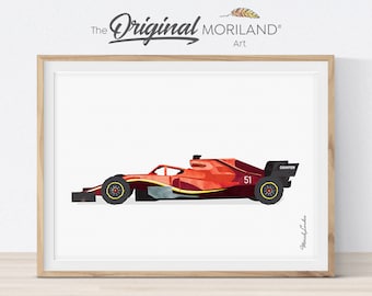 Cuadro de coche de carreras, decoración para habitación infantil (descarga digital)