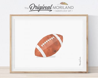 American Football Watercolor Print: Sports Nursery Decor (Digital Download)